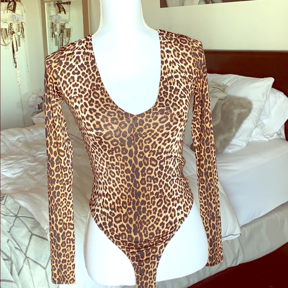 COPY - Naked Wardrobe  Animal Print Bodysuit